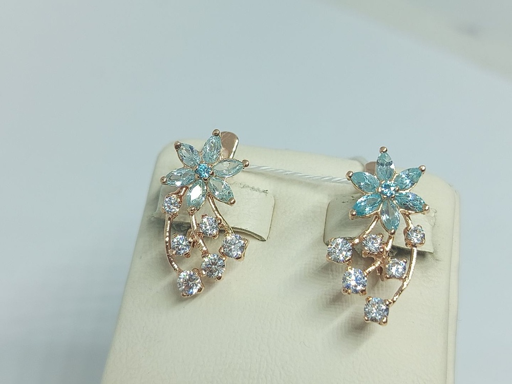 СЕРЬГИ С КАМНЯМИ (Au 585)