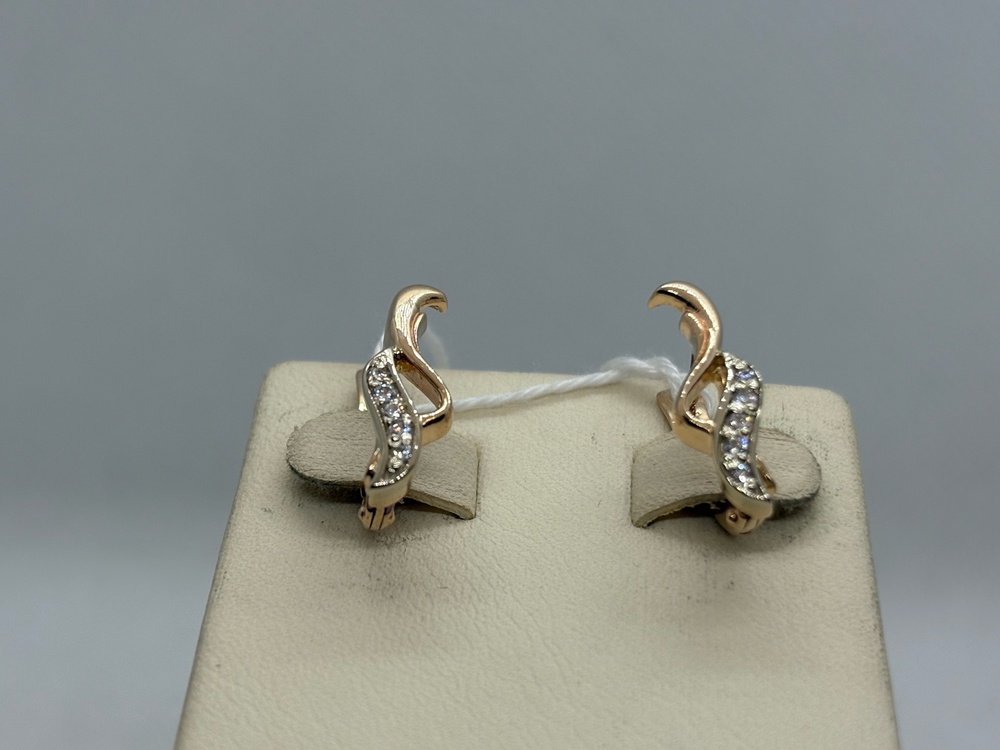 СКМИ585 СЕРЬГИ С КАМНЯМИ (Au 585)