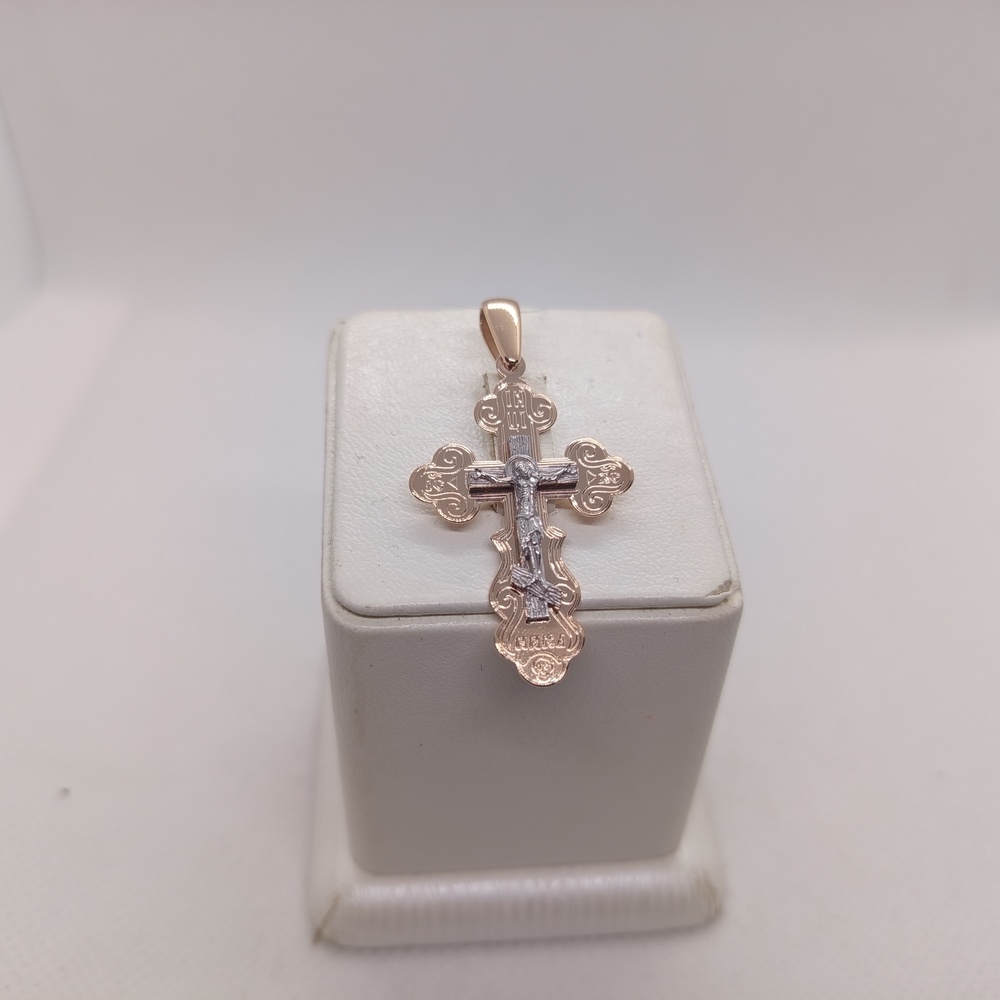 ПОДВЕСКА КРЕСТ без камня (Au 585)