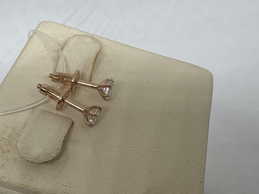 СЕРЬГИ ПУСЕТЫ с камнем (Au 585)