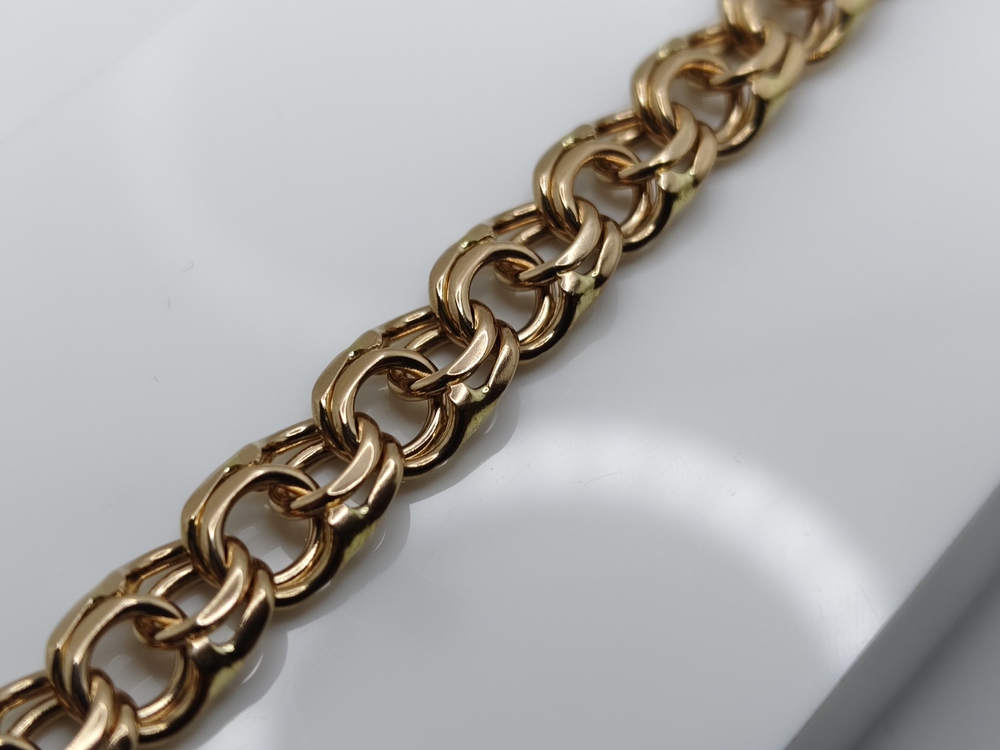 БЛБ585 БРАСЛЕТ ПОЛНОВЕСНЫЙ Бисмарк (Au 585)