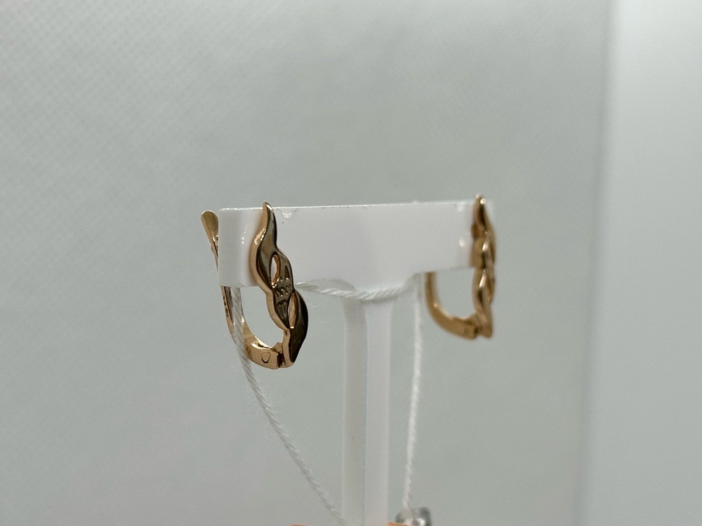 СБКМ585 СЕРЬГИ БЕЗ КАМНЯ (Au 585)