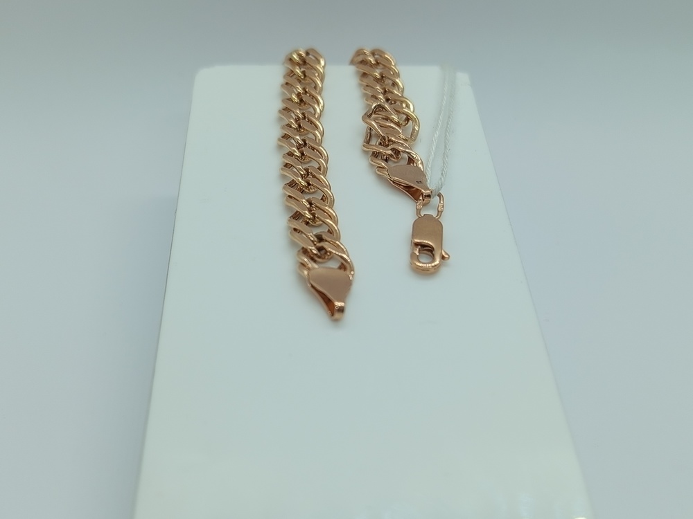 БРАСЛЕТ ПУСТОТЕЛЫЙ Ромб двойной Au 585