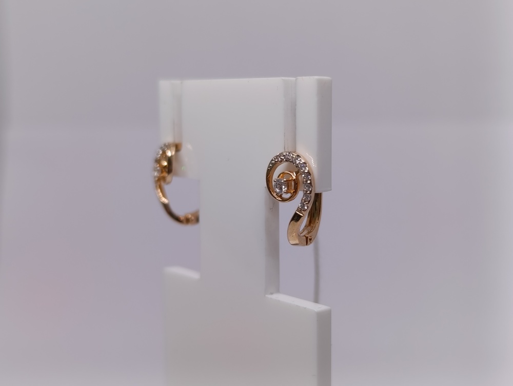 СКМИ585 СЕРЬГИ С КАМНЯМИ (Au 585)