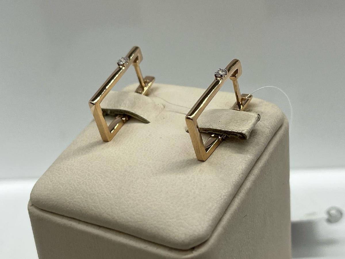 СЕРЬГИ С КАКМНЕМ (Au 585)