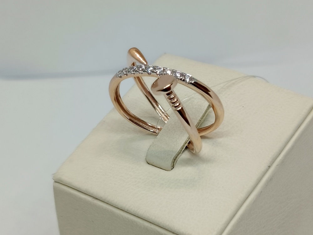 КОЛЬЦО С КАМНЯМИ (Au 585)