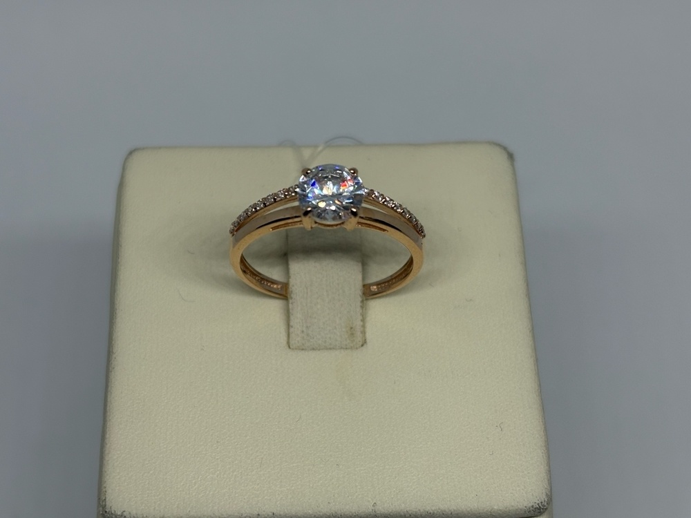 КОЛЬЦО С КАМНЯМИ (Au 585)