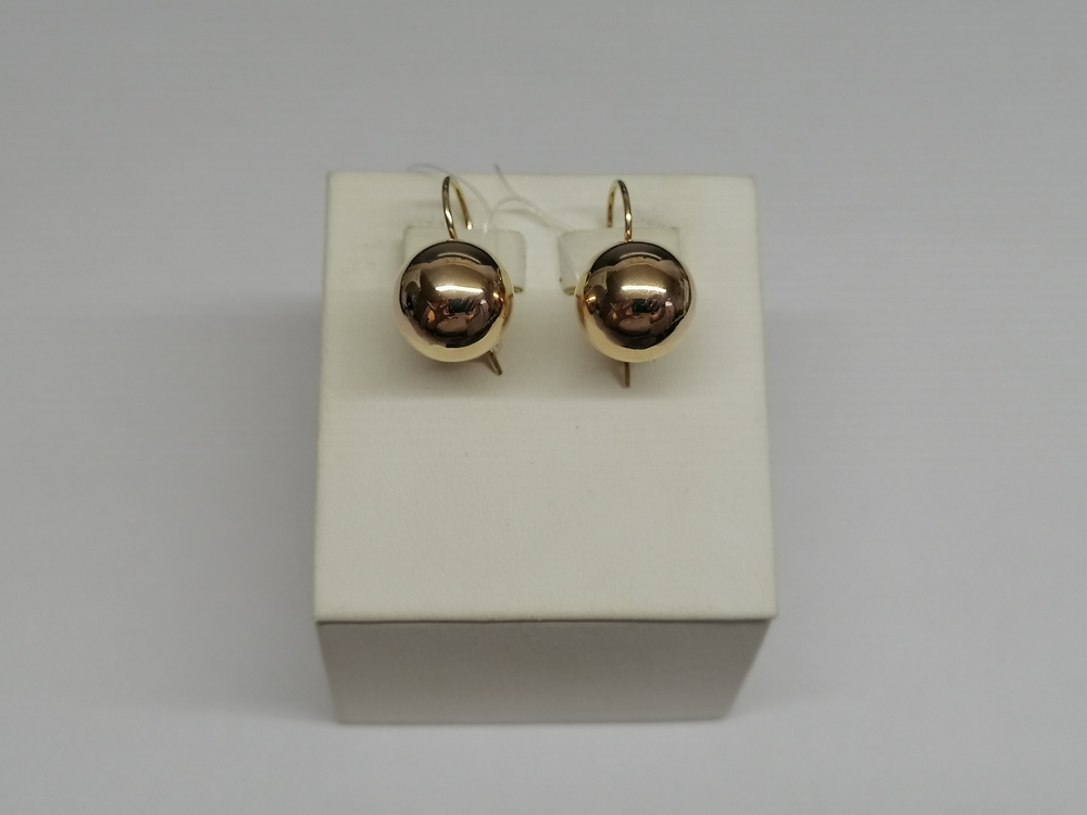 20381 СЕРЬГИ ПЕТЕЛЬКА без камня (Au 585)