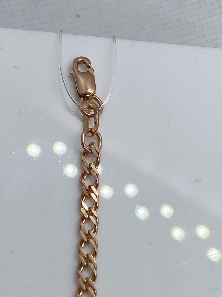 БРАСЛЕТ ПОЛНОВЕСНЫЙ Ромб двойной (Au 585)