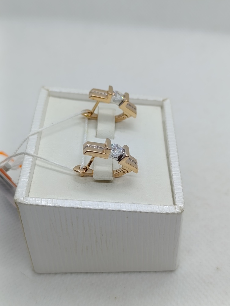 СКМИ585 СЕРЬГИ С КАМНЯМИ (Au 585)