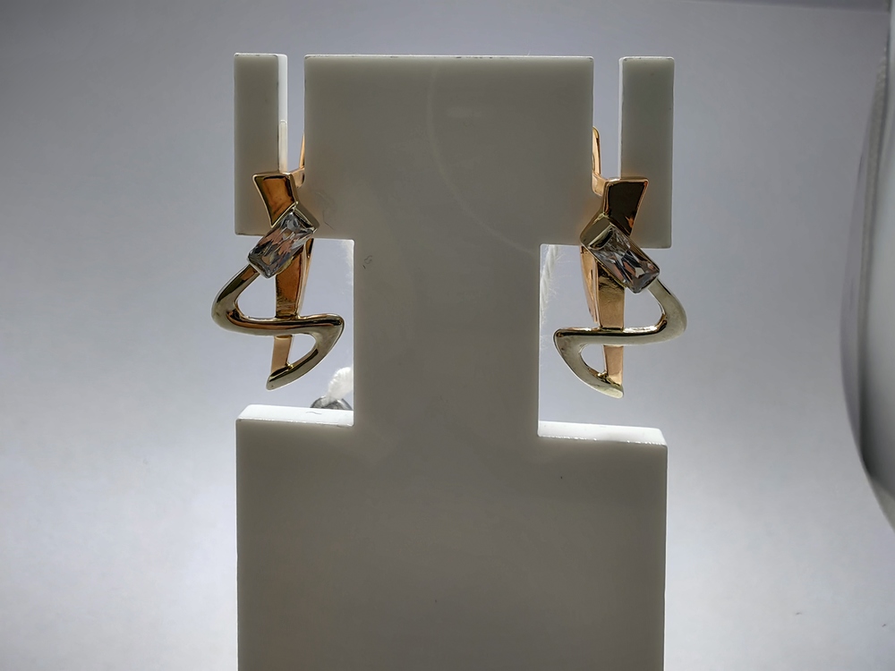 СКМ585 СЕРЬГИ С КАМНЕМ (Au 585)