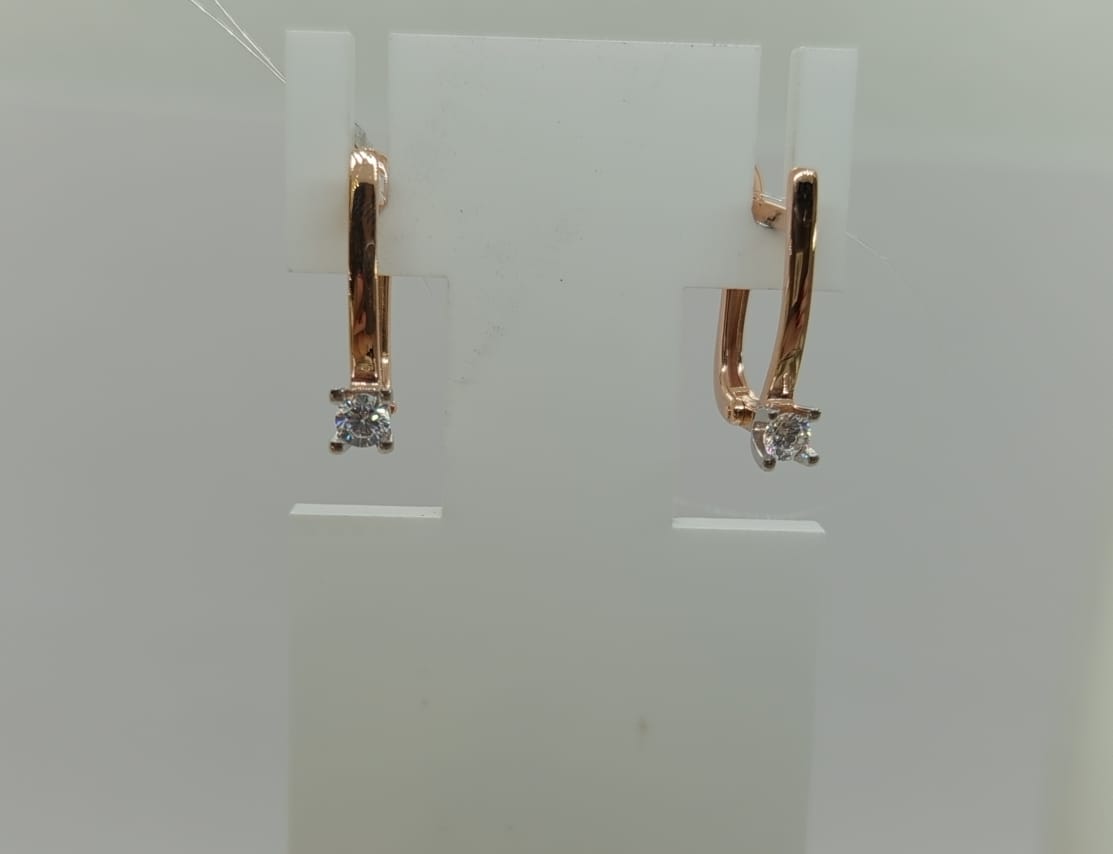 СЕРЬГИ С КАМНЕМ (Au 585)