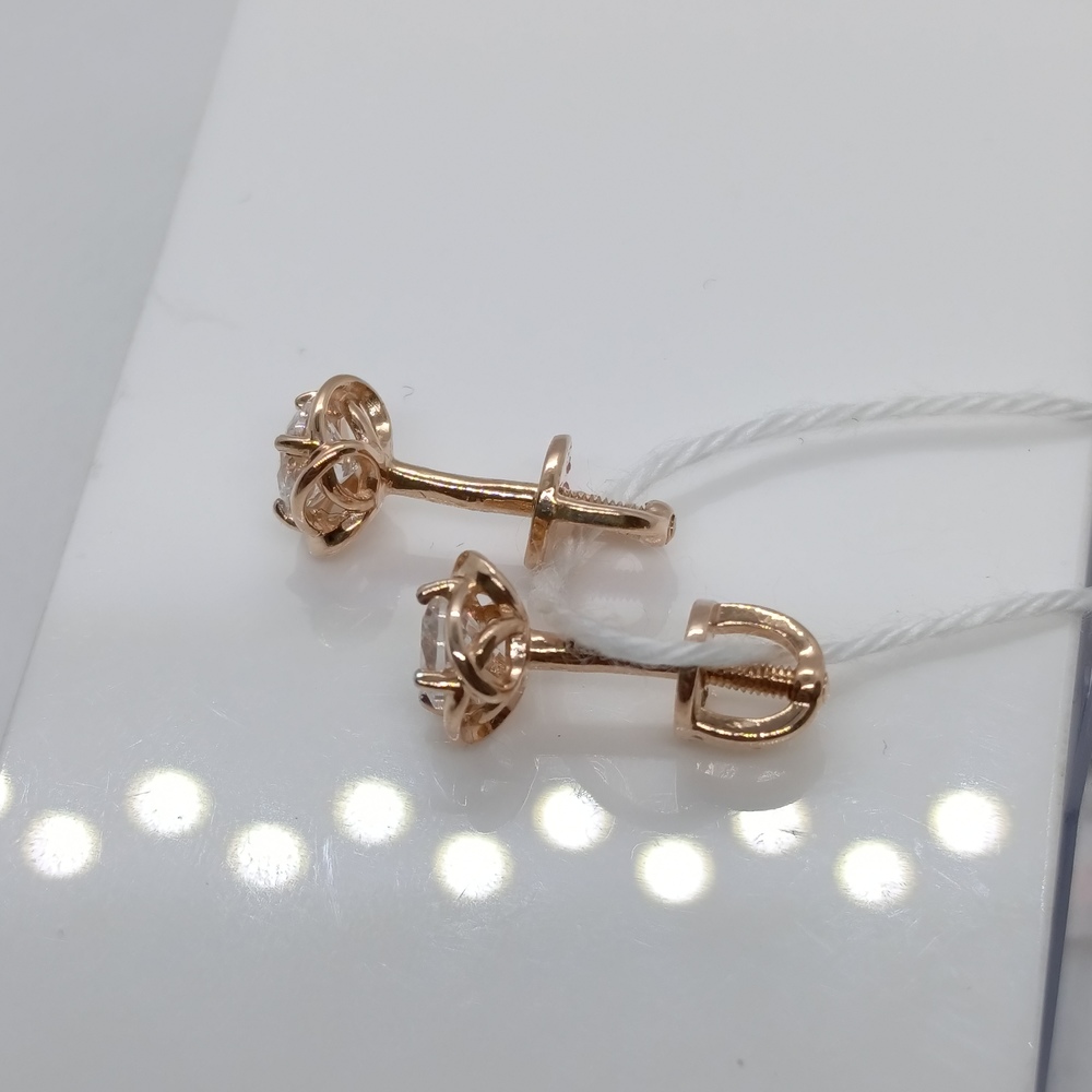 СПУС585 СЕРЬГИ ПУСЕТЫ (Au 585)