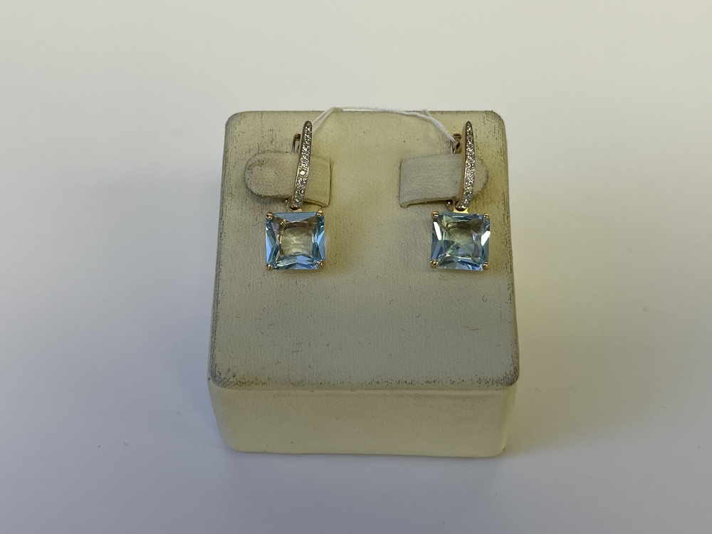 СКМИ585 СЕРЬГИ С КАМНЯМИ (Au 585)