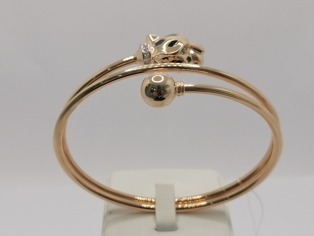 БРАСЛЕТ ЖЕСТКИЙ с камнями (Au 585)