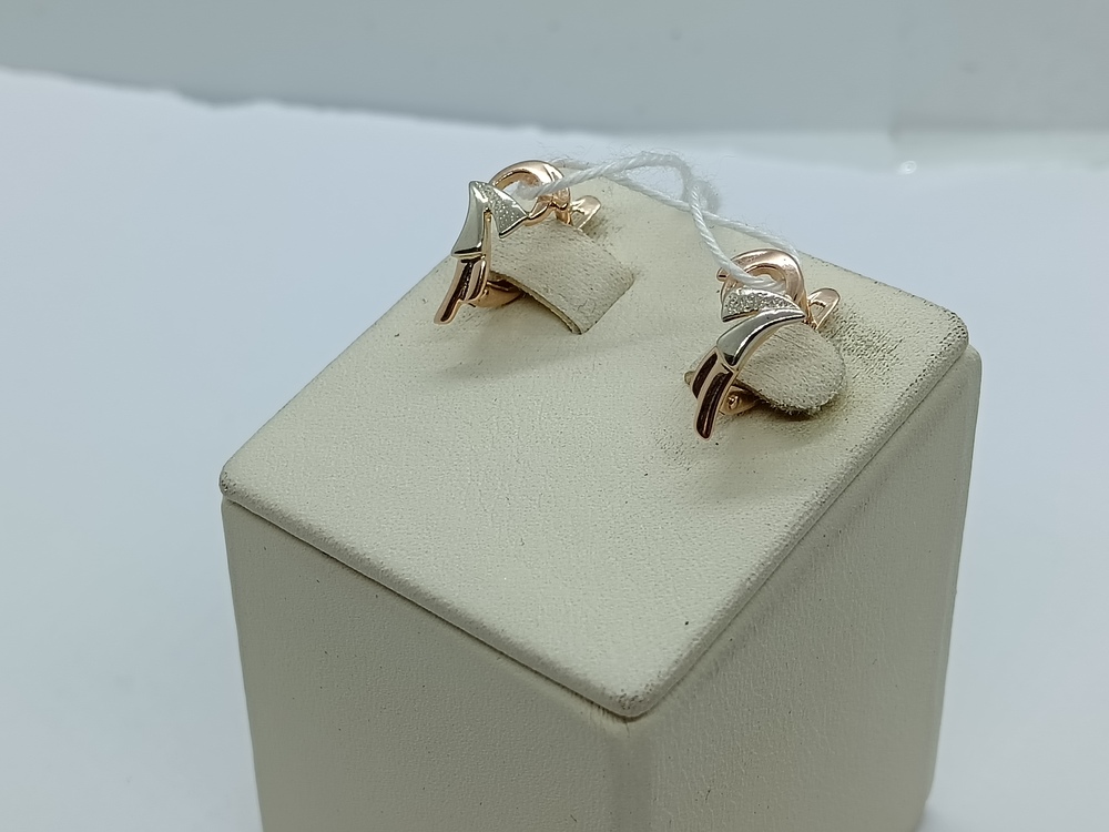 СБКМ585 СЕРЬГИ БЕЗ КАМНЯ (Au 585)