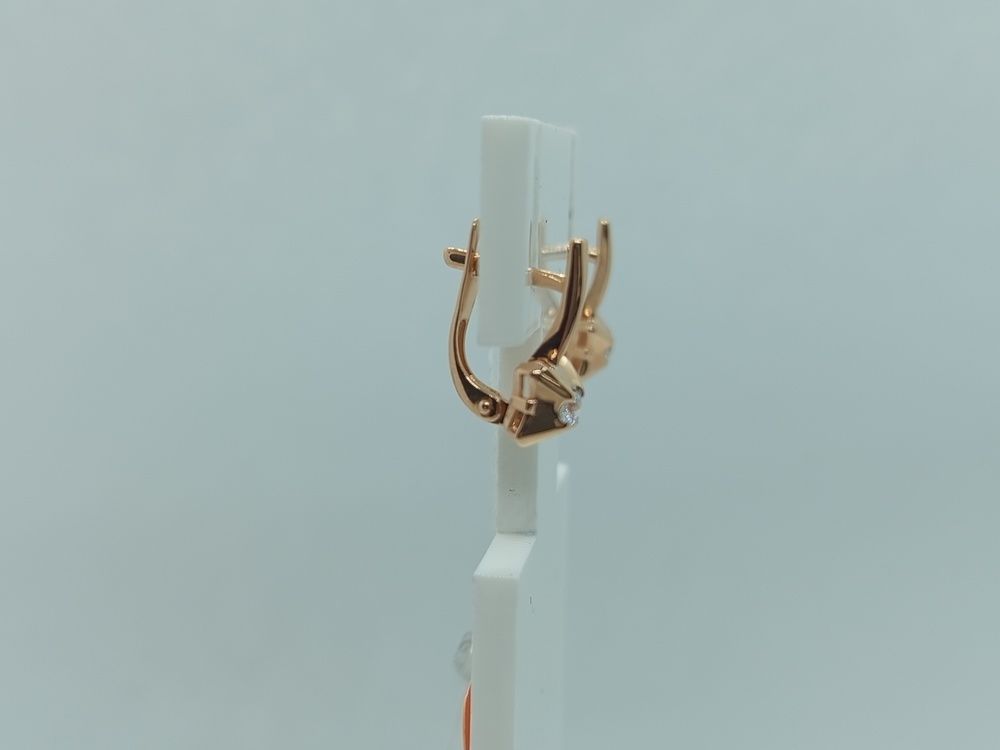 СКМ585 СЕРЬГИ С КАМНЕМ (Au 585)