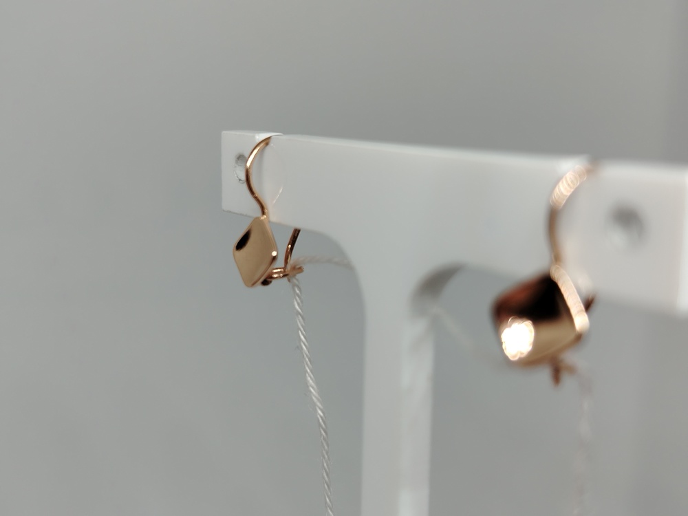 СБКМ585 СЕРЬГИ БЕЗ КАМНЯ (Au 585)