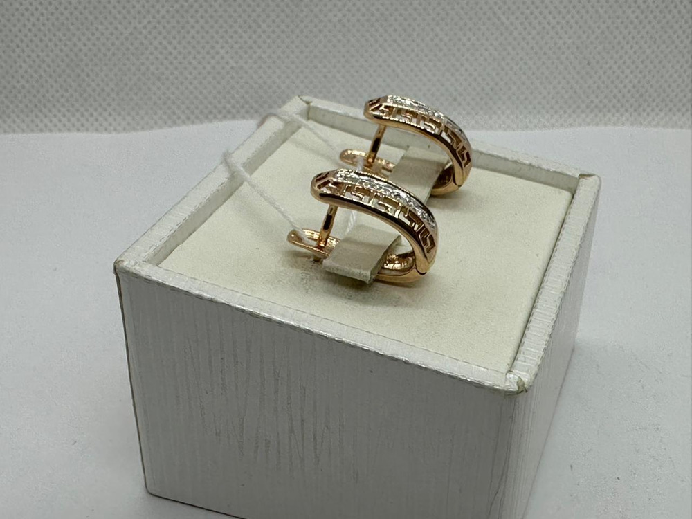 СКМИ585 СЕРЬГИ С КАМНЯМИ (Au 585)