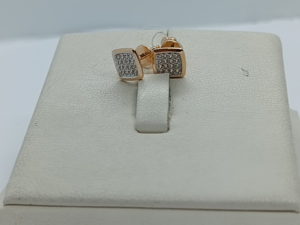 СЕРЬГИ ПУСЕТЫ с камнями (Au 585)