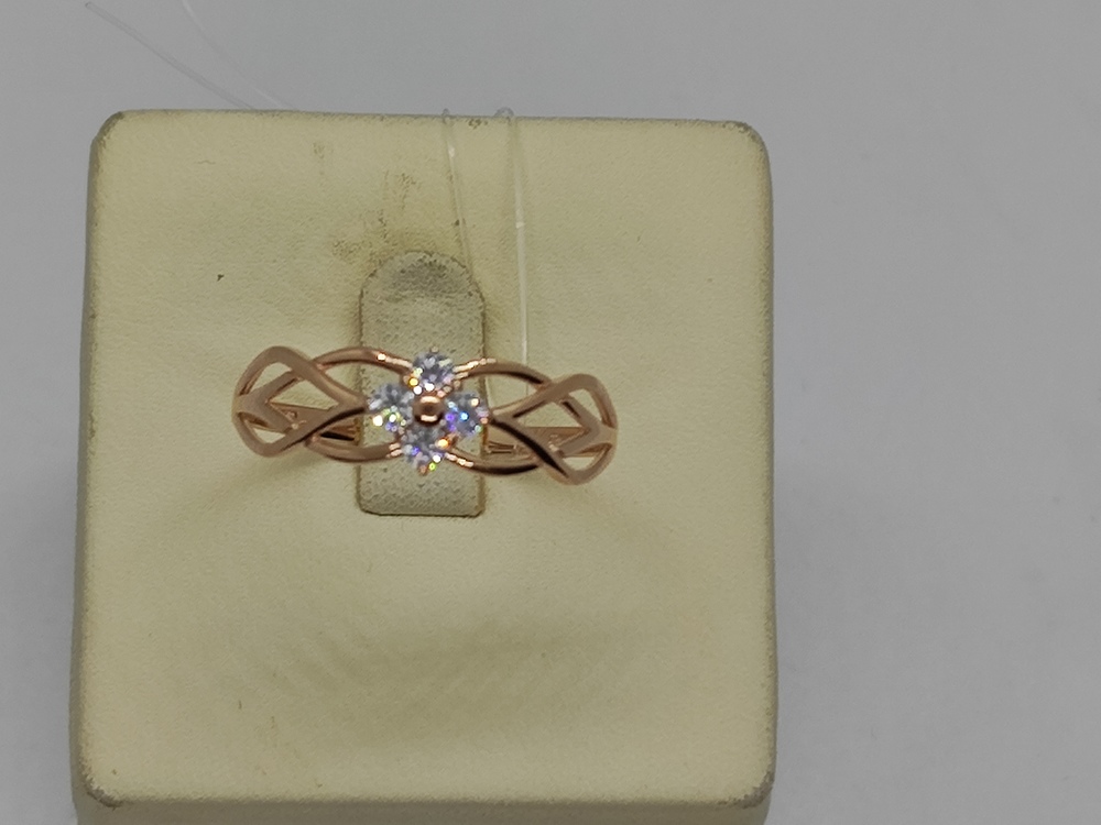 КОЛЬЦО С КАМНЯМИ (Au 585)