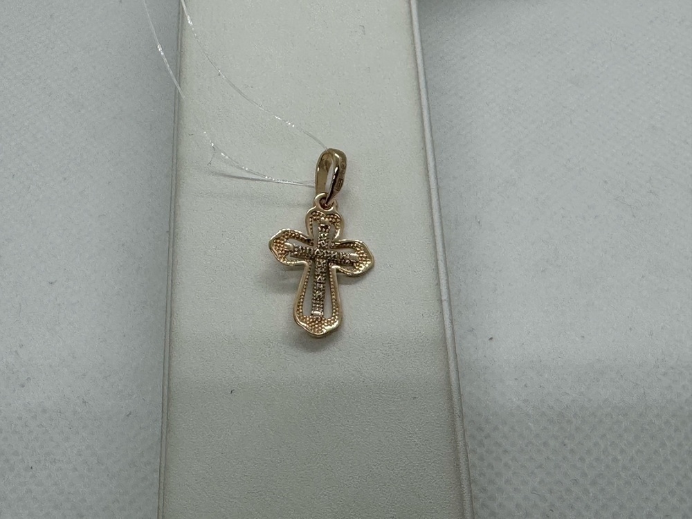 ПОДВЕСКА КРЕСТ без камня (Au 585)