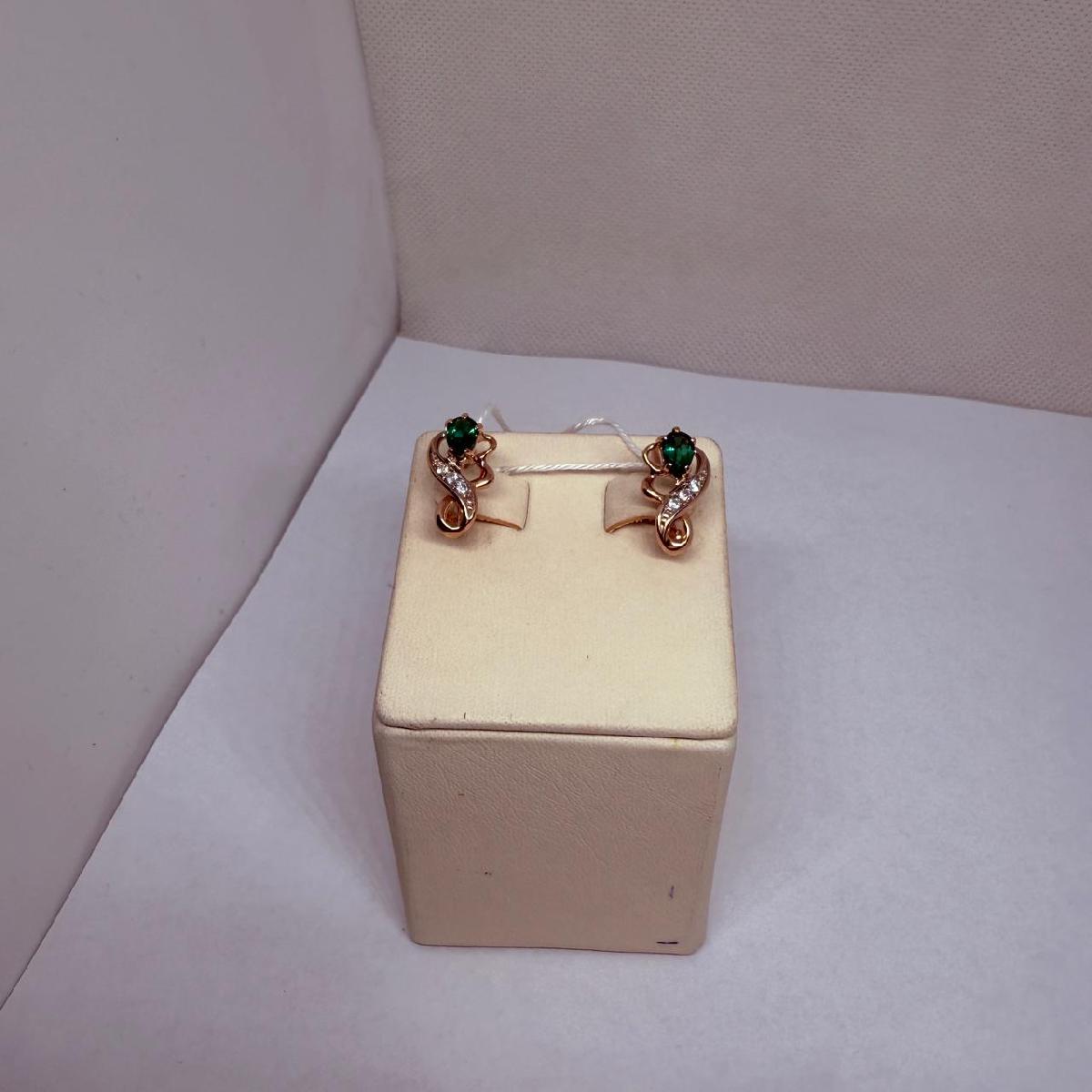 СЕРЬГИ С КАМНЯМИ (Au 585)