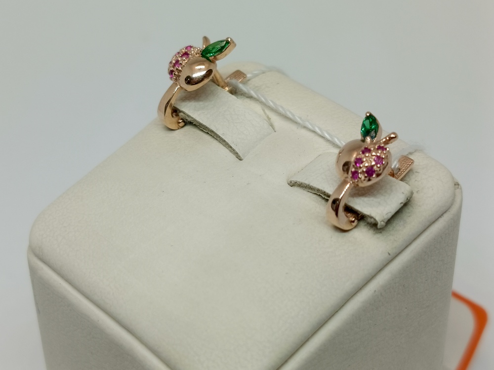 СКМИ585 СЕРЬГИ С КАМНЯМИ (Au 585)