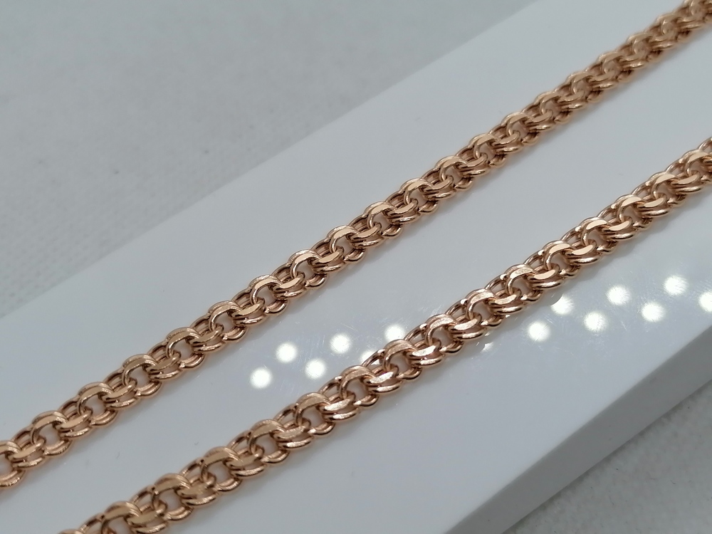 8080200П-45 ЦЕПЬ ПУСТОТЕЛАЯ Бисмарк (Au 585)