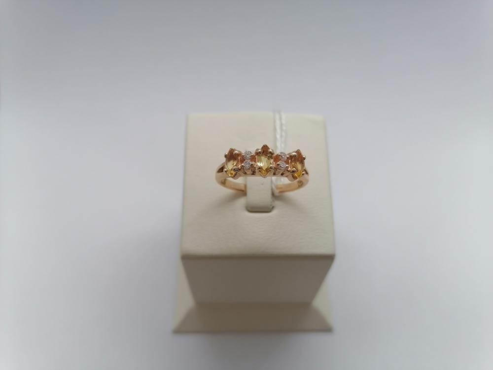 КОЛКМИ585 КОЛЬЦО С КАМНЯМИ (Au 585)