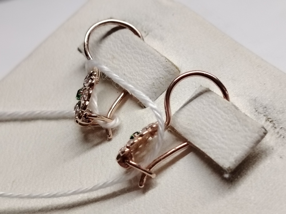 СКМИ585 СЕРЬГИ С КАМНЯМИ (Au 585)