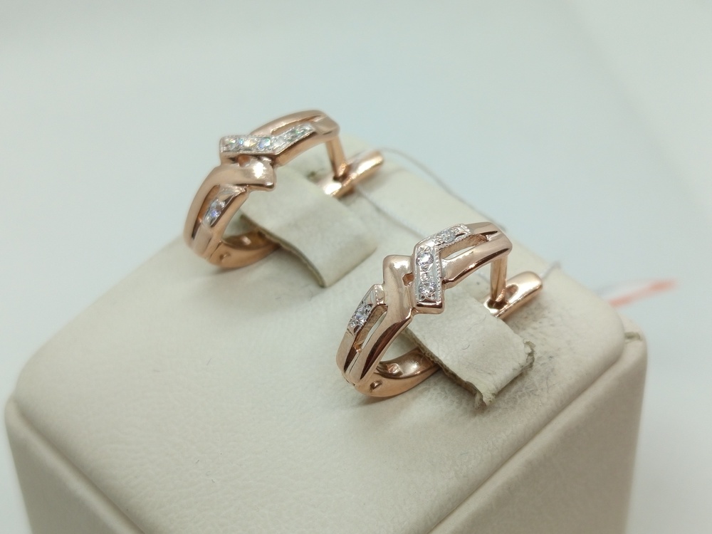 СКМИ585 СЕРЬГИ С КАМНЯМИ (Au 585)