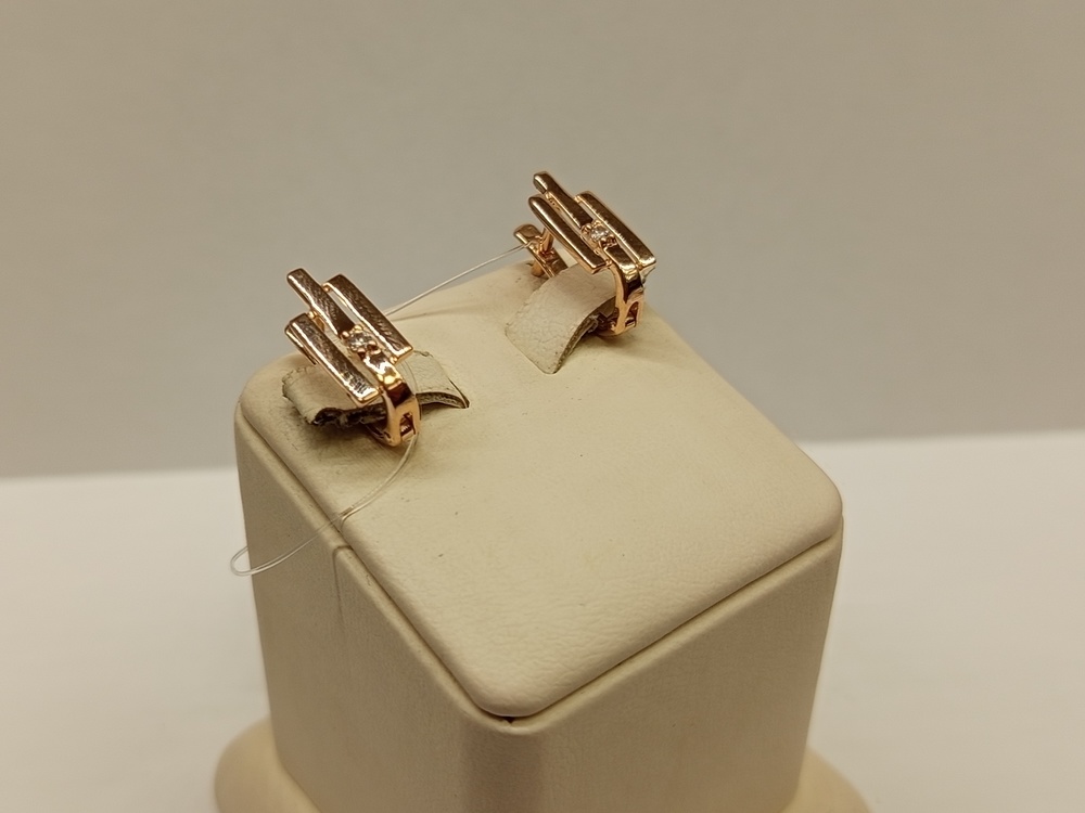 СЕРЬГИ С КАМНЕМ (Au 585)