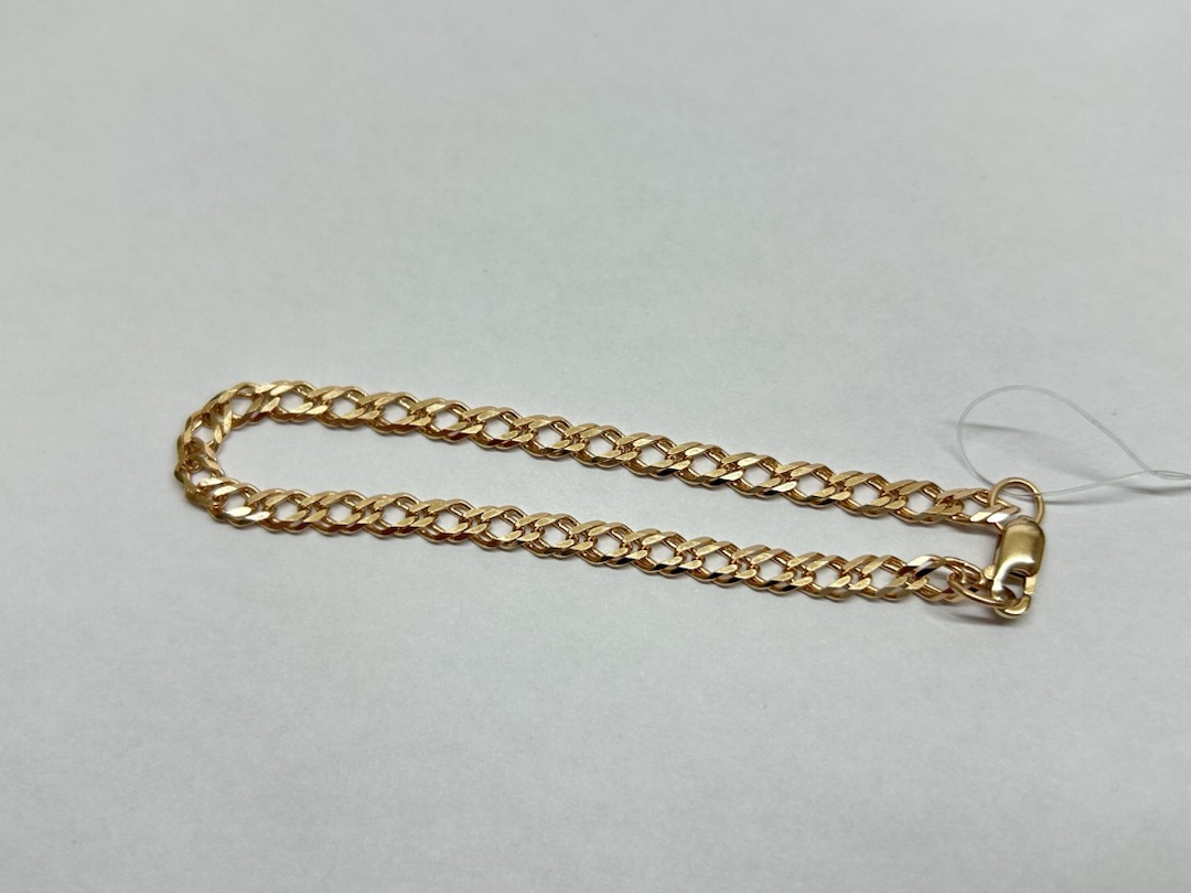 БРАСЛЕТ ПУСТОТЕЛЫЙ Ромб двойной (Au 585)