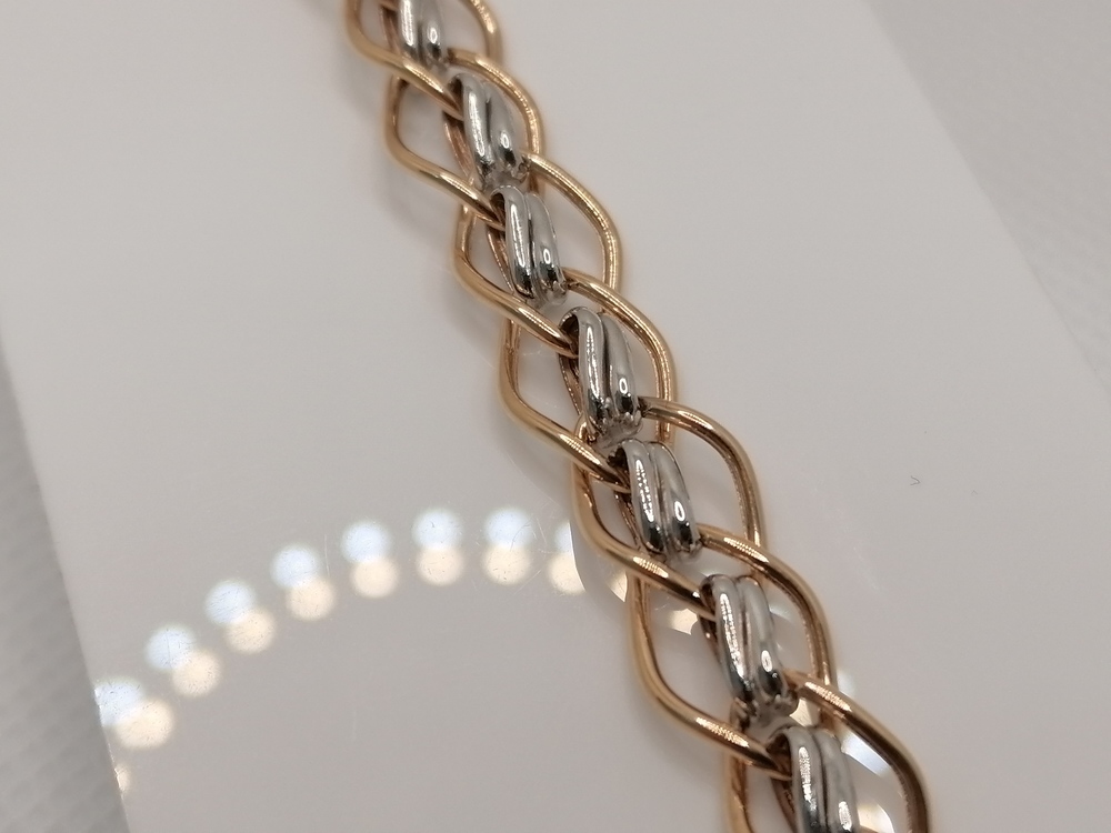 БРАСЛЕТ ПУСТОТЕЛЫЙ Фантазия (Au 585)