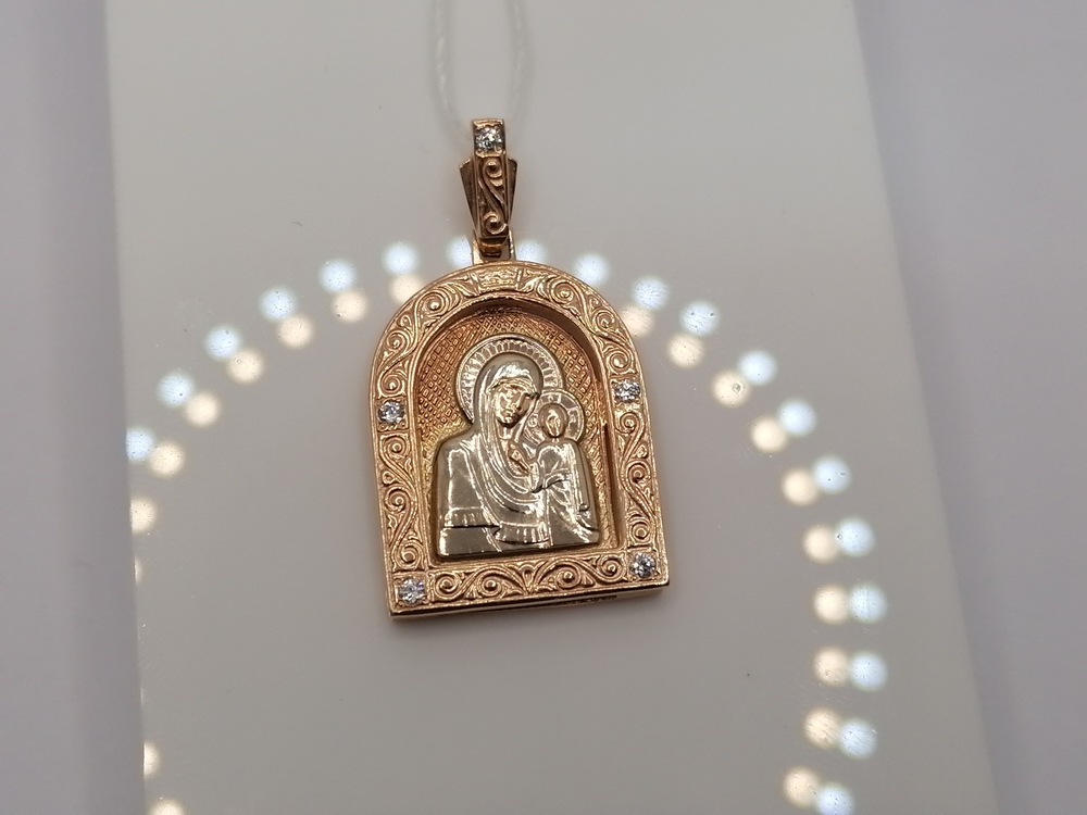 ПОДВЕСКА ИКОНА с камнями (Au 585)
