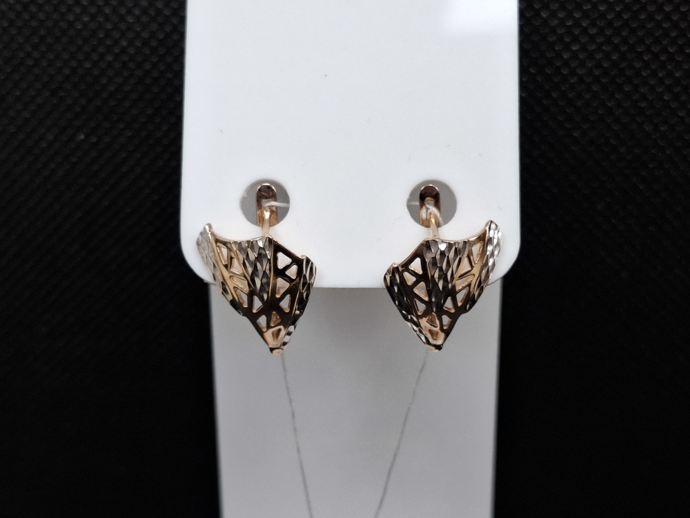 СБКМ585 СЕРЬГИ БЕЗ КАМНЯ (Au 585)