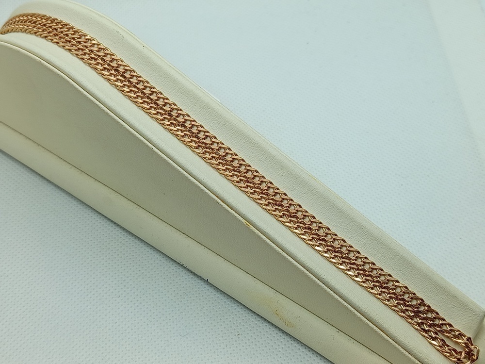 ЦЕПЬ ПОЛНОВЕСНАЯ Ромб двойной (Au 585)