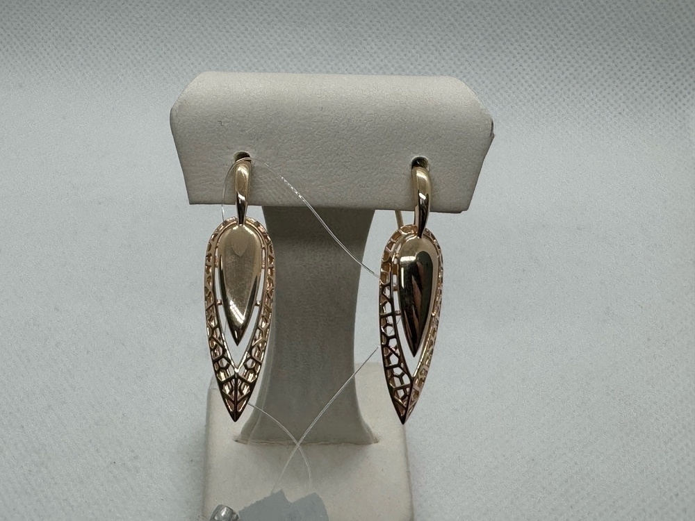 СЕРЬГИ ПЕТЕЛЬКА без камня (Au 585)