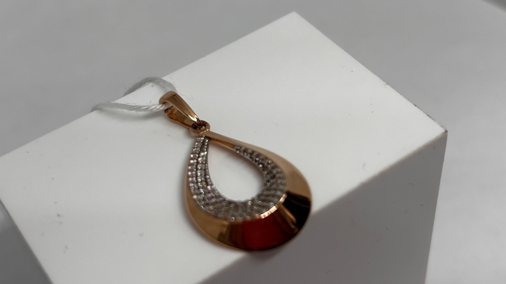 ПОДКМИ585 ПОДВЕСКА С КАМНЯМИ (Au 585)