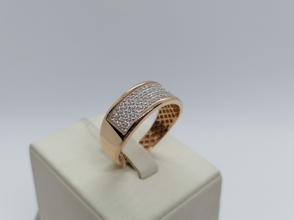 КОЛЬЦО С КАМНЯМИ (Au 585)