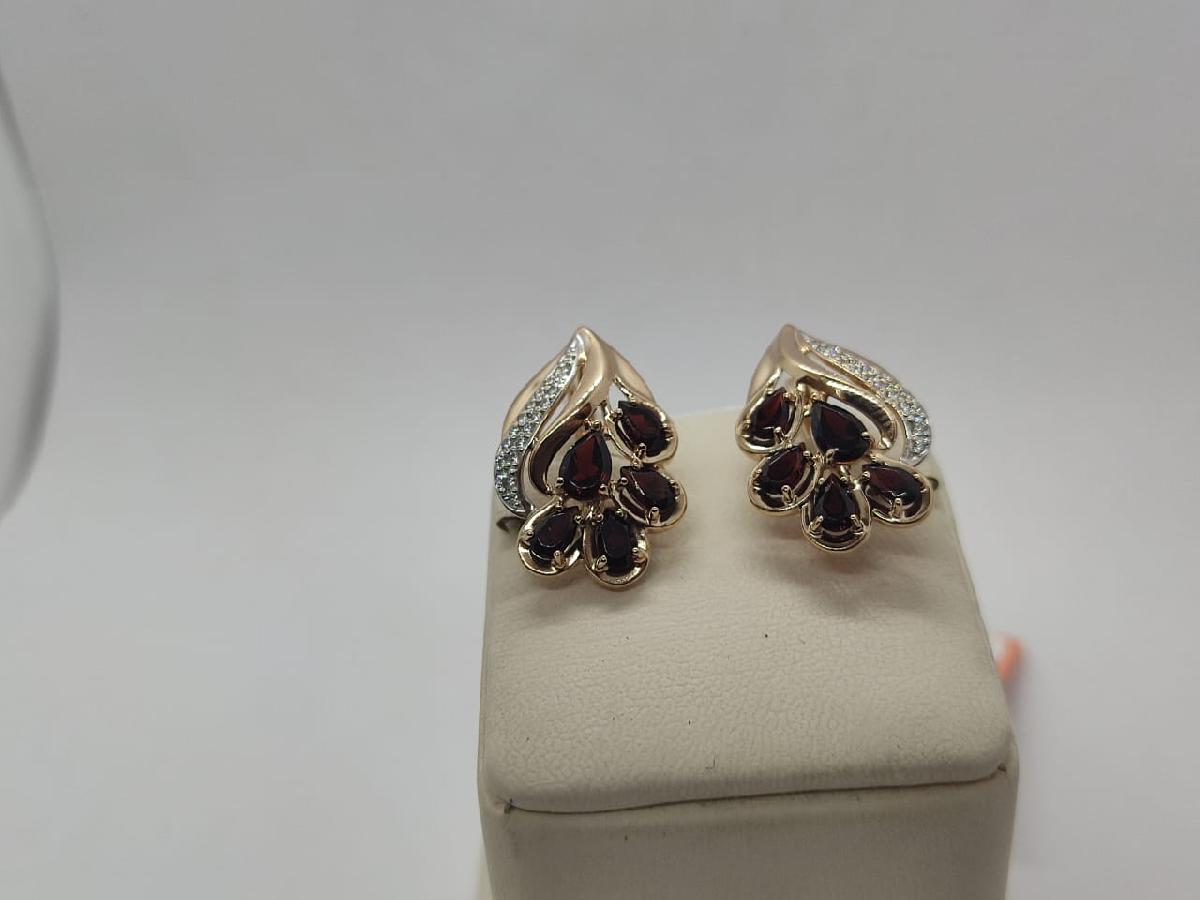 СКМИ585 СЕРЬГИ С КАМНЯМИ (Au 585)