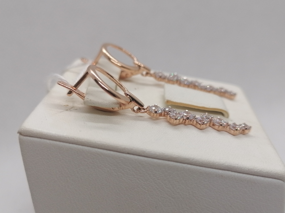 СКМИ585 СЕРЬГИ С КАМНЯМИ (Au 585)