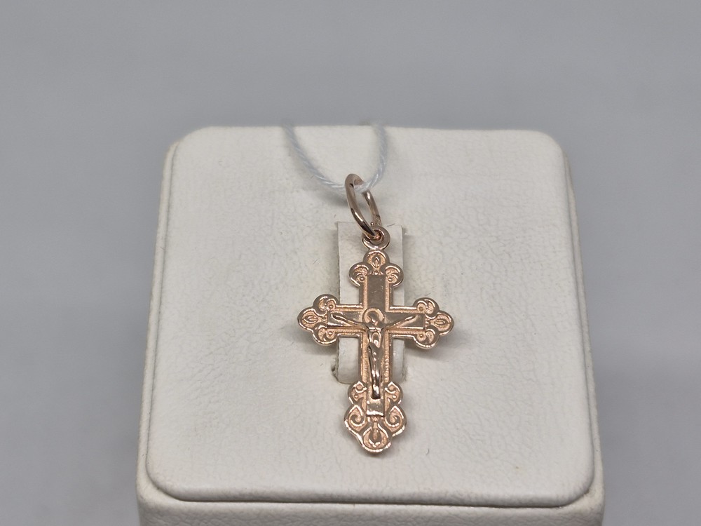 ПОДКБК585 ПОДВЕСКА КРЕСТ БЕЗ КАМНЯ (Au 585)