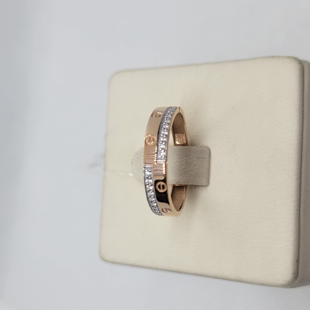 КОЛЬЦО С КАМНЯМИ (Au 585)