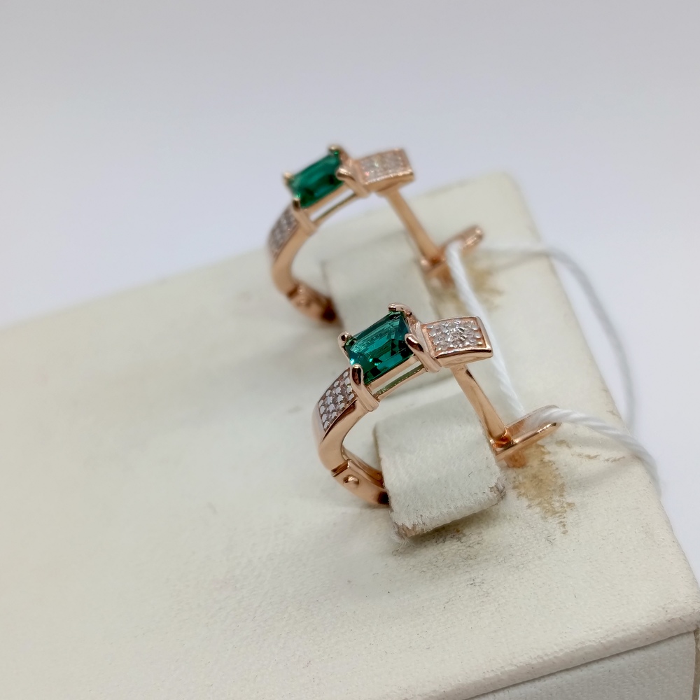 СКМИ585 СЕРЬГИ С КАМНЯМИ (Au 585)