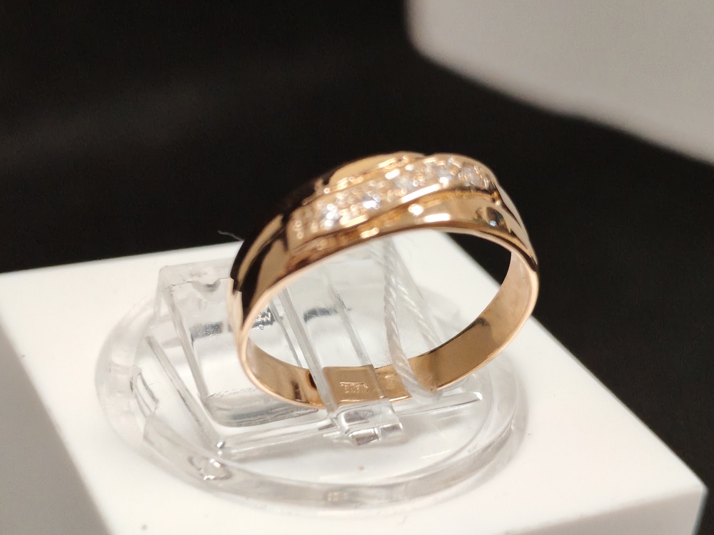 КОЛЬЦО С КАМНЯМИ (Au 585)