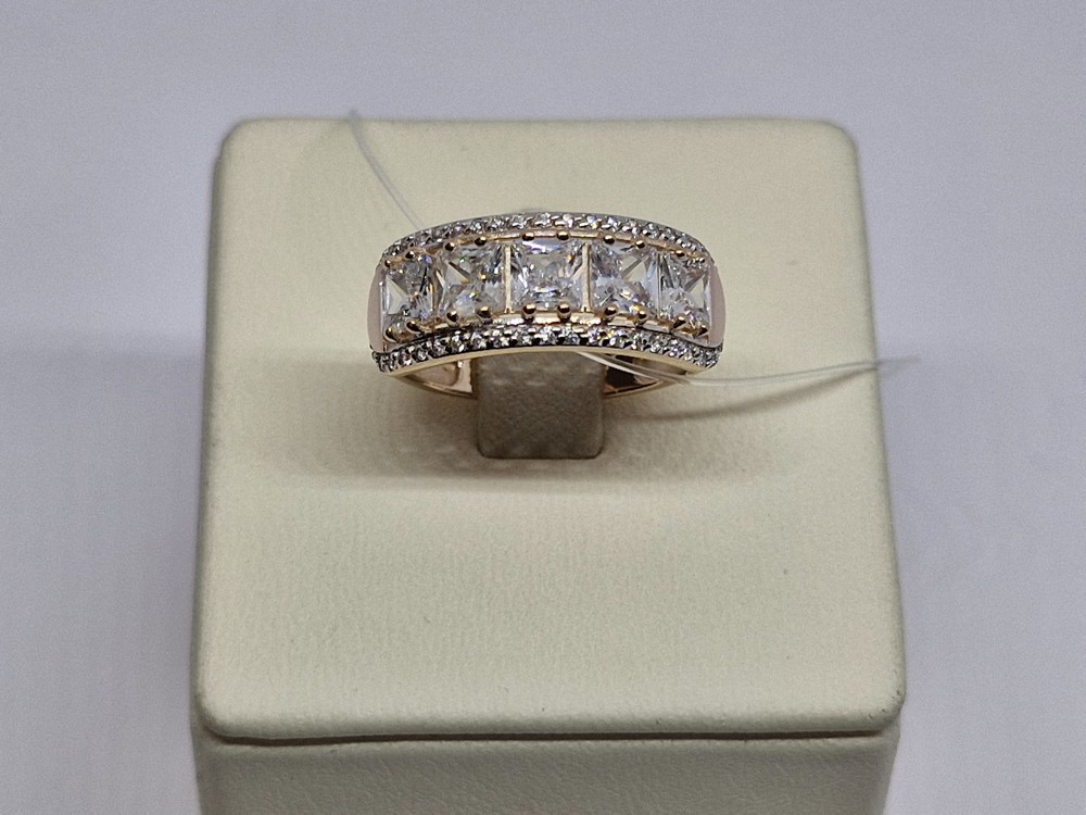 КОЛЬЦО С КАМНЯМИ (Au 585)