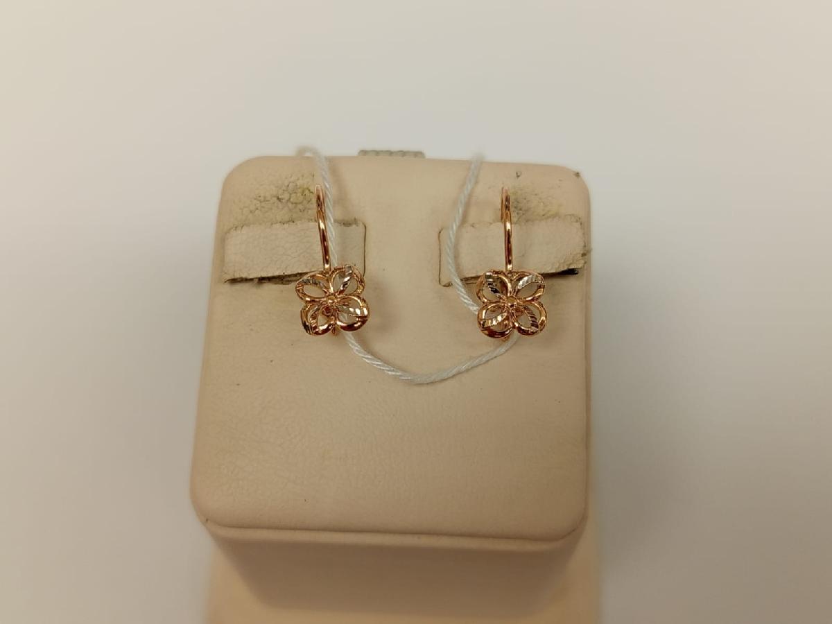 СБКМ585 СЕРЬГИ БЕЗ КАМНЯ (Au 585)