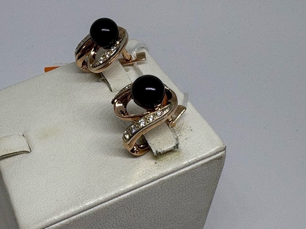 СКМИ585 СЕРЬГИ С КАМНЯМИ (Au 585)